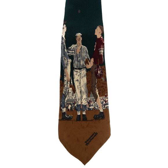 Vintage Norman Rockwell 100% Silk Necktie - Picture 2 of 9